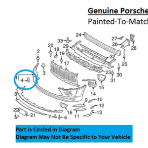 Painted 2015-2018 Porsche Macan Front Tow Hook Cover | Genuine OEM