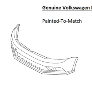 Painted 2015-2018 Volkswagen Jetta Front Bumper Cover | Genuine OEM