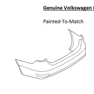 Painted 2015-2018 Volkswagen Jetta Rear Bumper Cover | Genuine OEM