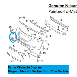 Painted 2015-2019 Nissan Versa Front Tow Hook Cover | Genuine OEM