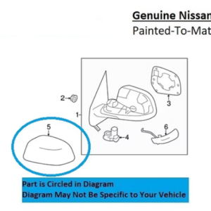 Painted 2015-2019 Nissan Versa Note Side Mirror Cover | Genuine OEM