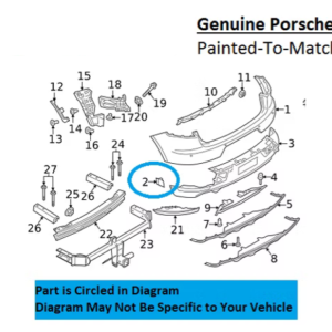 Painted 2015-2021 Porsche Macan Rear Tow Hook Cover | Genuine OEM