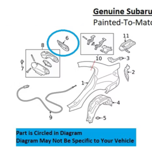 Painted 2015-2021 Subaru WRX Fuel Door | Genuine OEM