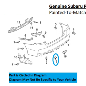 Painted 2015-2021 Subaru WRX Rear Tow Hook Cover | Genuine OEM