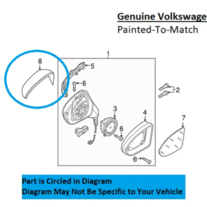 Painted 2015-2021 Volkswagen GTI Side Mirror Cover | Genuine OEM