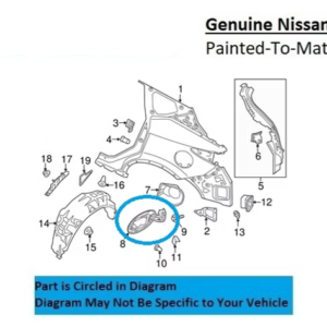 Painted 2015-2024 Nissan Murano Fuel Door | Genuine OEM