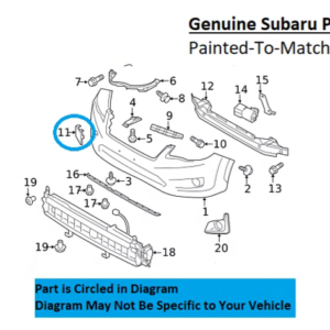 Painted 2016-2017 Subaru Crosstrek Front Tow Hook Cover | Genuine OEM