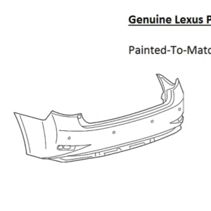 Painted 2016-2018 Lexus ES300h ES350 Rear Bumper Cover | Genuine OEM