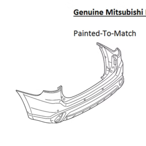 Painted 2016-2018 Mitsubishi Outlander Rear Bumper Cover | Genuine OEM