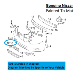 Painted 2016-2018 Nissan Altima Front Tow Hook Cover | Genuine OEM