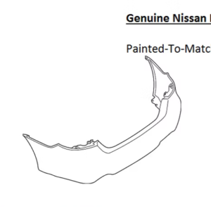 Painted 2016-2018 Nissan Maxima Rear Bumper Cover | Genuine OEM