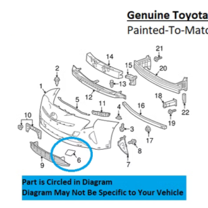 Painted 2016-2018 Toyota Prius Front Tow Hook Cover | Genuine OEM