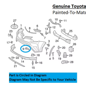 Painted 2016-2018 Toyota RAV4 Front Tow Hook Cover | Genuine OEM