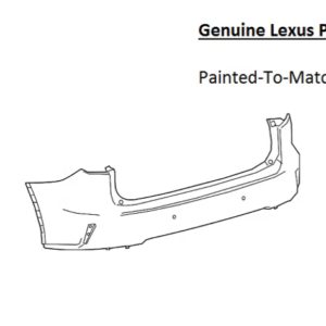 Painted 2016-2019 Lexus RX350 RX450h Rear Bumper Cover | Genuine OEM