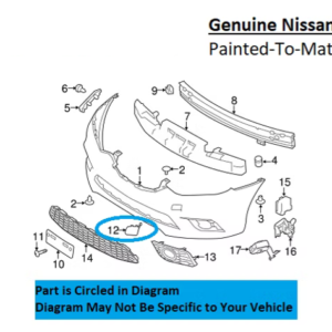 Painted 2016-2019 Nissan Sentra Front Tow Hook Cover | Genuine OEM