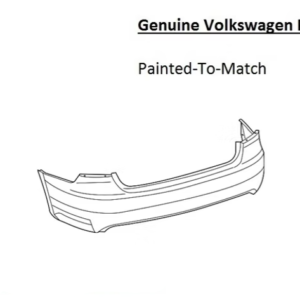 Painted 2016-2019 Volkswagen Passat Rear Bumper | Genuine OEM