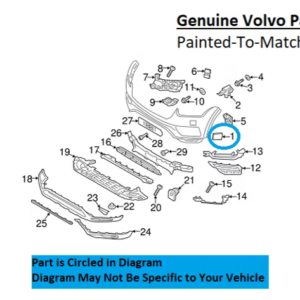 Painted 2016-2019 Volvo XC90 Headlamp Washer Cover | Genuine OEM