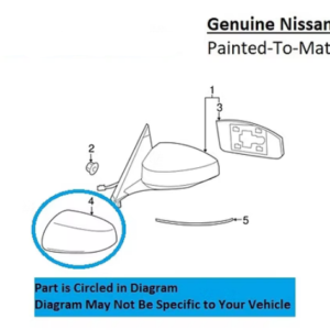 Painted 2016-2020 Nissan 370Z Nismo Side Mirror Cover | Genuine OEM