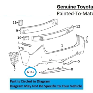 Painted 2016-2020 Toyota Mirai Rear Tow Hook Cover | Genuine OEM