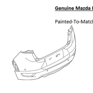 Painted 2016-2021 Mazda CX-3 CX3 Rear Bumper Cover | Genuine OEM
