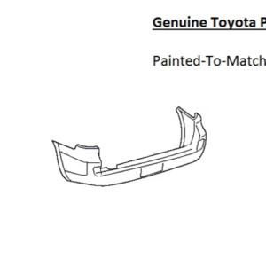 Painted 2016-2021 Toyota Land Cruiser Rear Bumper Cover | Genuine OEM