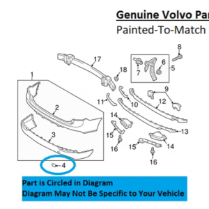 Painted 2016-2021 Volvo XC90 Rear Tow Hook Cover | Genuine OEM