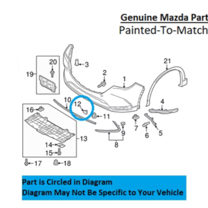 Painted 2016-2023 Mazda CX-9 CX9 Front Tow Hook Cover | Genuine OEM