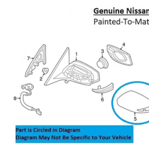 Painted 2016-2023 Nissan Maxima Side Mirror Cover | Genuine OEM