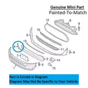 Painted 2016-2024 Mini Cooper Clubman Front Tow Hook Cover | Genuine OEM