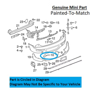 Painted 2016-2024 Mini Cooper Clubman Rear Tow Hook Cover | Genuine OEM