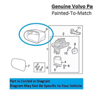 Painted 2016-2025 Volvo XC90 Side Mirror Cover | Genuine OEM