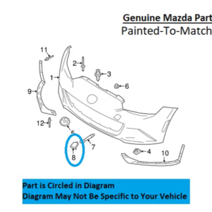 Painted 2016-2026 Mazda MX-5 MX5 Miata Front Tow Hook Cover | Genuine OEM