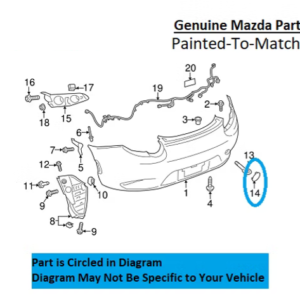 Painted 2016-2026 Mazda MX-5 MX5 Miata Rear Tow Hook Cover | Genuine OEM
