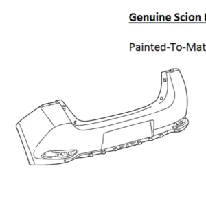 Painted 2016 Scion iM Rear Bumper Cover | Genuine OEM