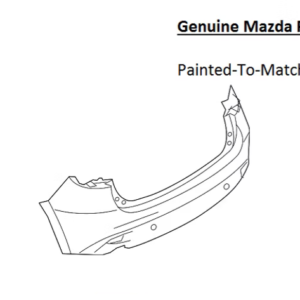 Painted 2017-2018 Mazda 3 Mazda3 Hatchback Rear Bumper Cover | Genuine OEM