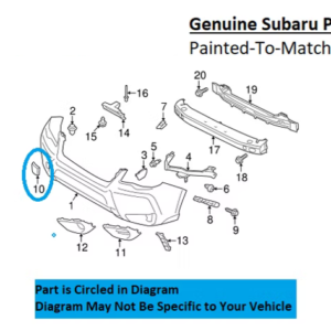 Painted 2017-2018 Subaru Forester Front Tow Hook Cover | Genuine OEM