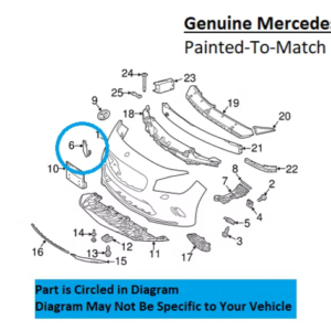 Painted 2017-2019 Mercedes CLA250 CLA45 Front Tow Hook Cover | Genuine OEM
