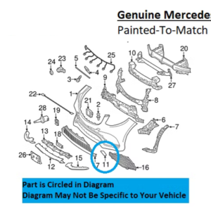 Painted 2017-2019 Mercedes GLS550 Front Tow Hook Cover | Genuine OEM