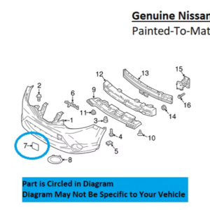 Painted 2017-2019 Nissan Rogue Sport Front Tow Hook Cover | Genuine OEM
