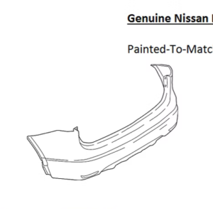 Painted 2017-2019 Nissan Rogue Sport Rear Bumper Cover | Genuine OEM