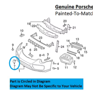 Painted 2017-2019 Porsche 911 Carrera Front Tow Hook Cover | Genuine OEM