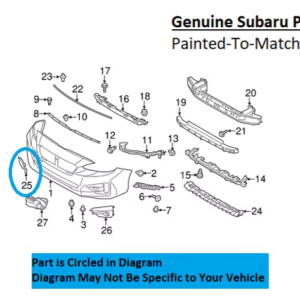 Painted 2017-2019 Subaru Impreza Front Tow Hook Cover | Genuine OEM