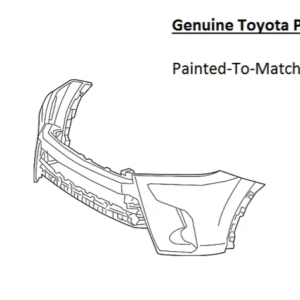 Painted 2017-2019 Toyota Highlander Front Bumper Cover | Genuine OEM