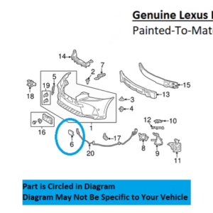 Painted 2017-2020 Lexus IS200t IS300 IS350 Front Tow Hook Cover | Genuine OEM