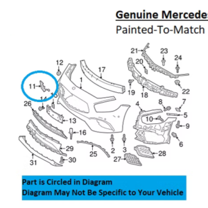 Painted 2017-2020 Mercedes SL450 SL550 Front Tow Hook Cover | Genuine OEM