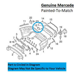 Painted 2017-2020 Mercedes SL450 SL550 Rear Tow Hook Cover | Genuine OEM