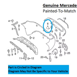 Painted 2017-2020 Mercedes SLC Class SLC300 Rear Tow Hook Cover | Genuine OEM