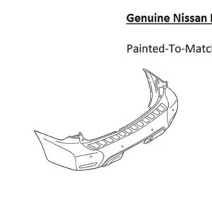 Painted 2017-2020 Nissan Armada Rear Bumper Cover | Genuine OEM