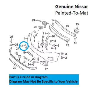 Painted 2017-2020 Nissan Pathfinder Front Tow Hook Cover | Genuine OEM