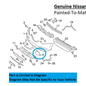 Painted 2017-2020 Nissan Rogue Front Tow Hook Cover | Genuine OEM